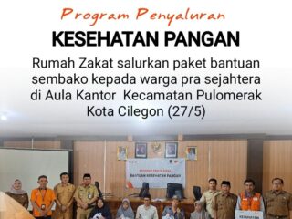 BANTU WARGA PRA SEJAHTERA PULOMERAK, RUMAH ZAKAT SALURKAN BANTUAN SEMBAKO